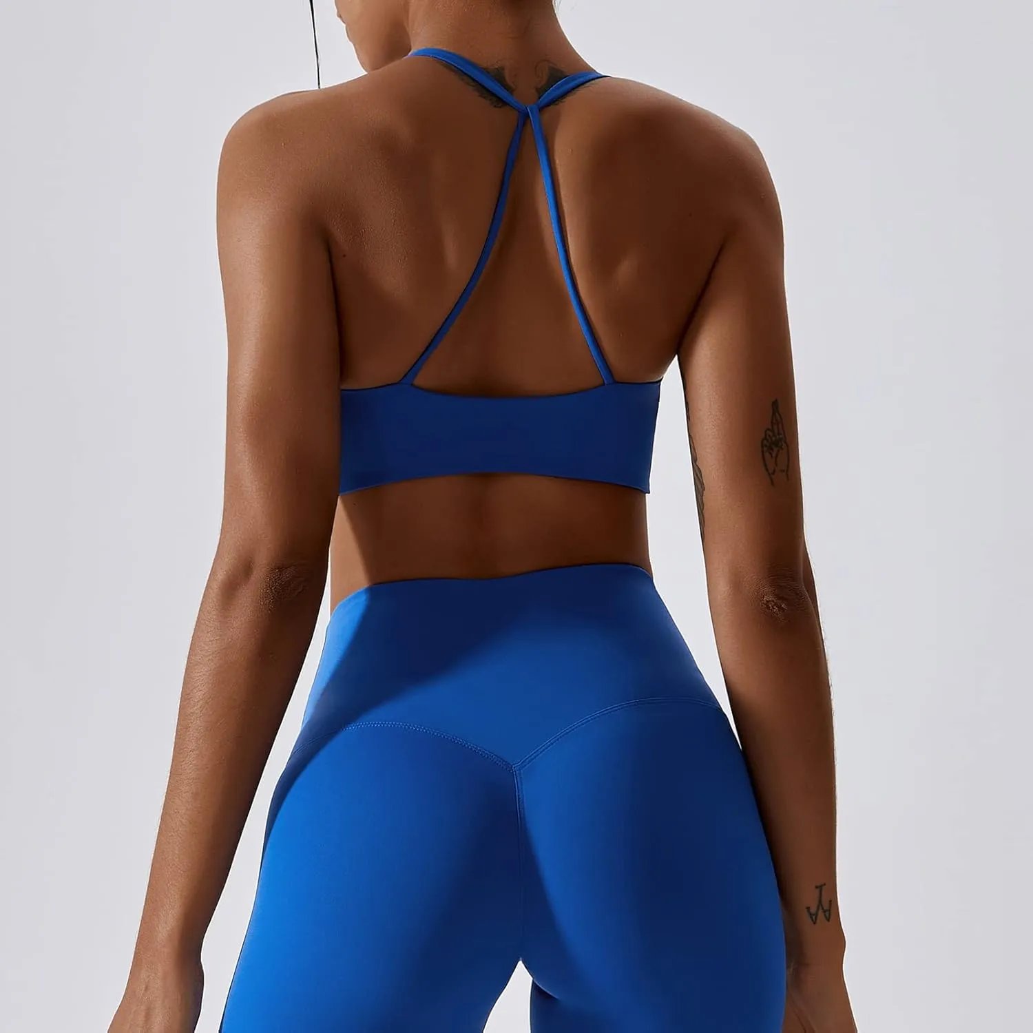 ABOCIW Workout Sets for Women Twist Front Halter Sports Bras High Waist Legging 2 Piece Exercise Gym Yoga Outfit