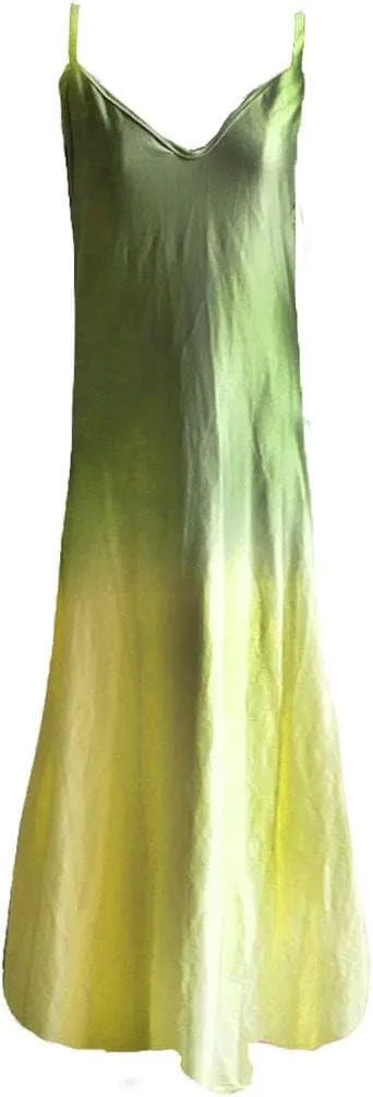 aihihe Plus Size Maxi Dresses for Women Summer Casual Dress with Pockets Tie Dye Solid Color V Neck Sleeveless Dress