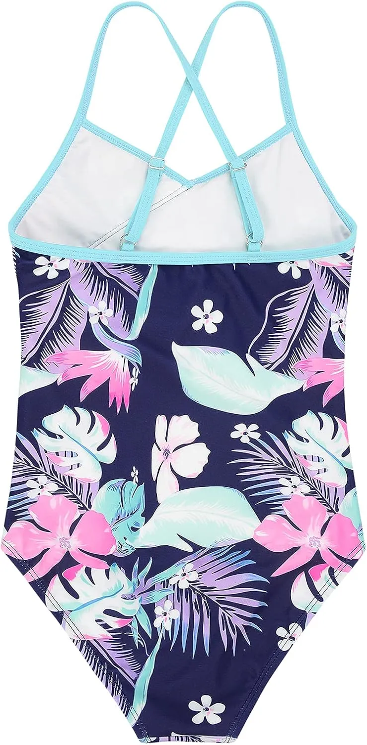 American Trends Girls' Swimwear Girls One Piece Swimsuits Ruffle Kids Bathing Suits for Girls