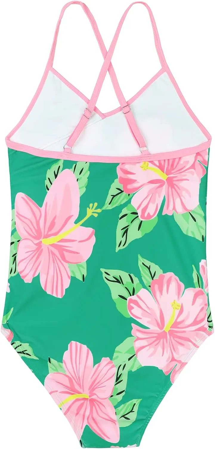 American Trends Girls' Swimwear Girls One Piece Swimsuits Ruffle Kids Bathing Suits for Girls