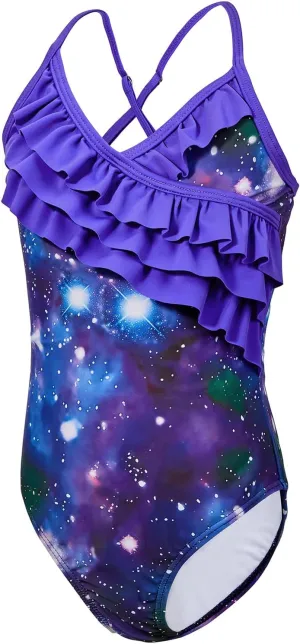 American Trends Girls' Swimwear Girls One Piece Swimsuits Ruffle Kids Bathing Suits for Girls
