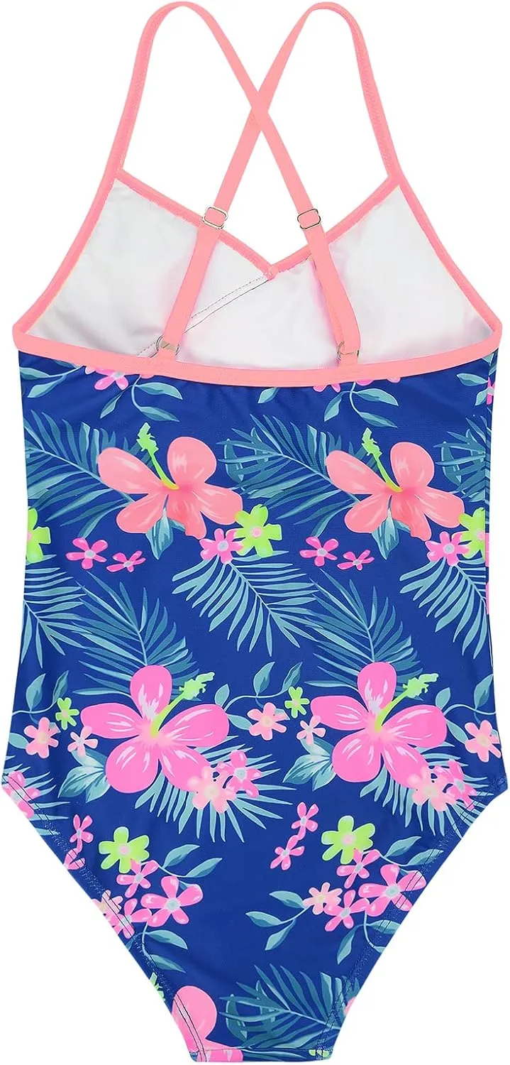 American Trends Girls' Swimwear Girls One Piece Swimsuits Ruffle Kids Bathing Suits for Girls