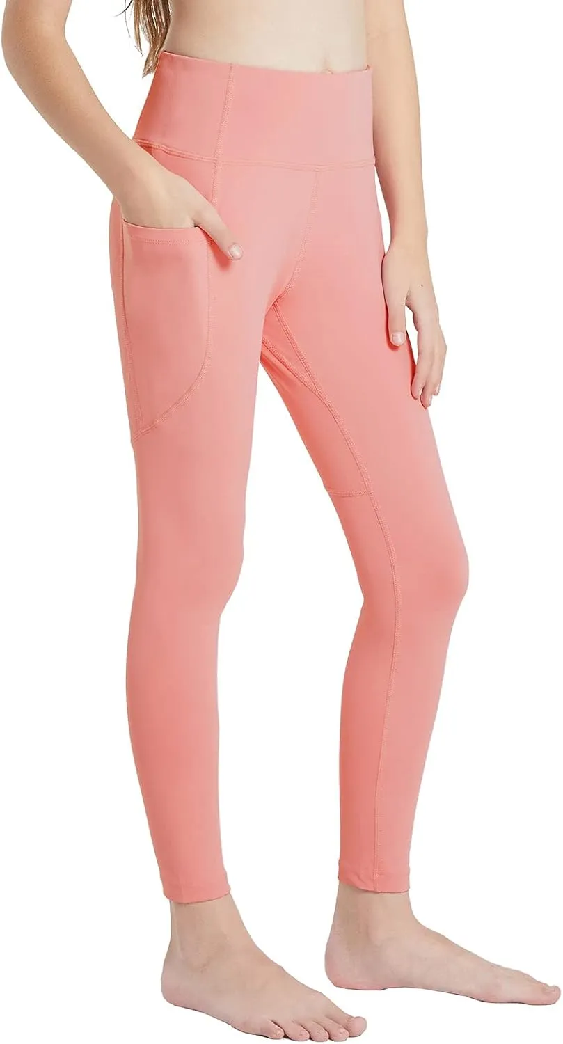 baleaf Girls Leggings Dance Tights Yoga Pants with Pocket Preppy Clothes Kids Teen Running Athletic Workout Ballet