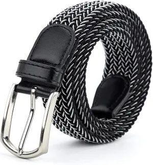 Braided Canvas Woven Elastic Stretch Belts for Men/Women/Junior with Multicolored