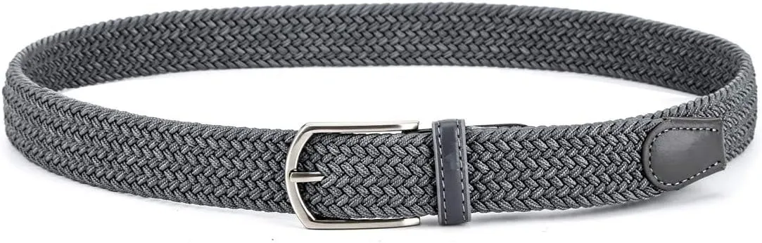 Braided Canvas Woven Elastic Stretch Belts for Men/Women/Junior with Multicolored
