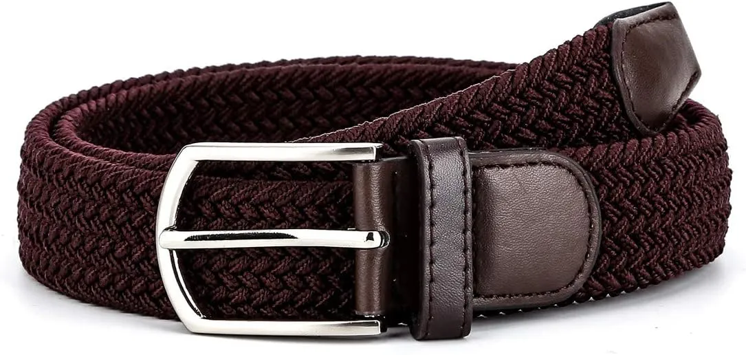 Braided Canvas Woven Elastic Stretch Belts for Men/Women/Junior with Multicolored
