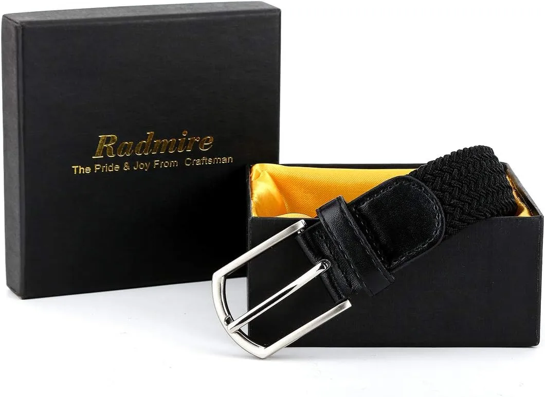 Braided Canvas Woven Elastic Stretch Belts for Men/Women/Junior with Multicolored