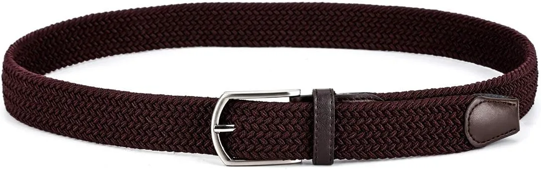 Braided Canvas Woven Elastic Stretch Belts for Men/Women/Junior with Multicolored