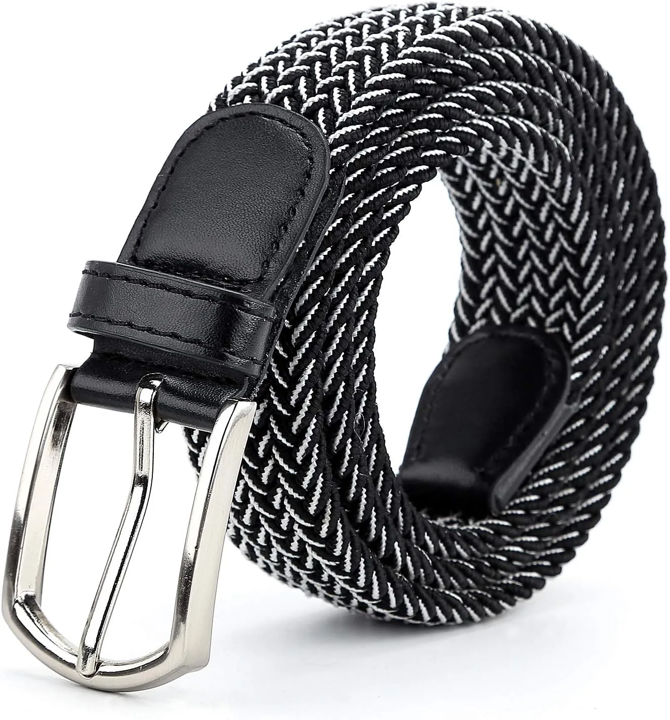 Braided Canvas Woven Elastic Stretch Belts for Men/Women/Junior with Multicolored