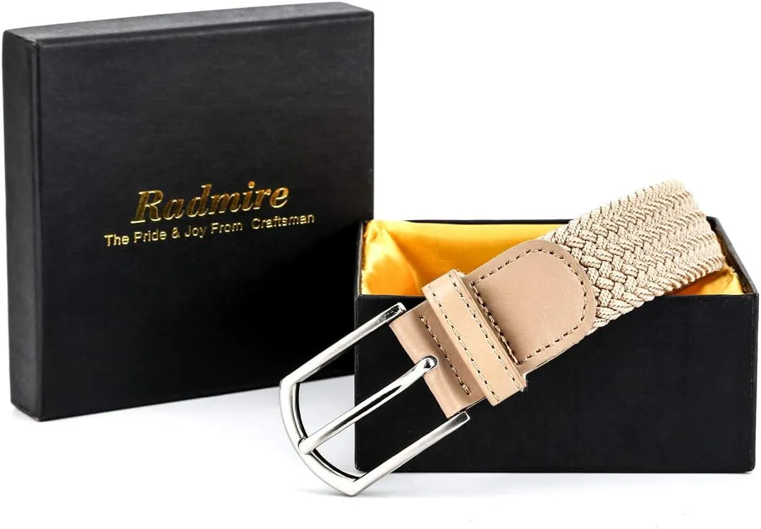 Braided Canvas Woven Elastic Stretch Belts for Men/Women/Junior with Multicolored