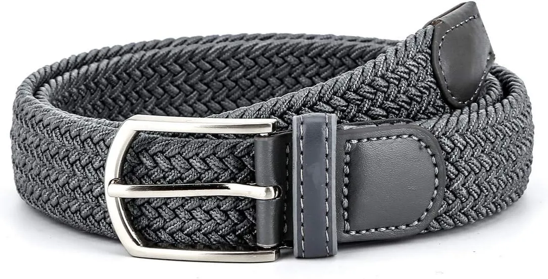 Braided Canvas Woven Elastic Stretch Belts for Men/Women/Junior with Multicolored