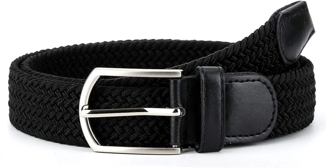 Braided Canvas Woven Elastic Stretch Belts for Men/Women/Junior with Multicolored
