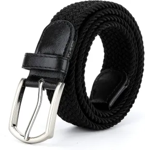 Braided Canvas Woven Elastic Stretch Belts for Men/Women/Junior with Multicolored