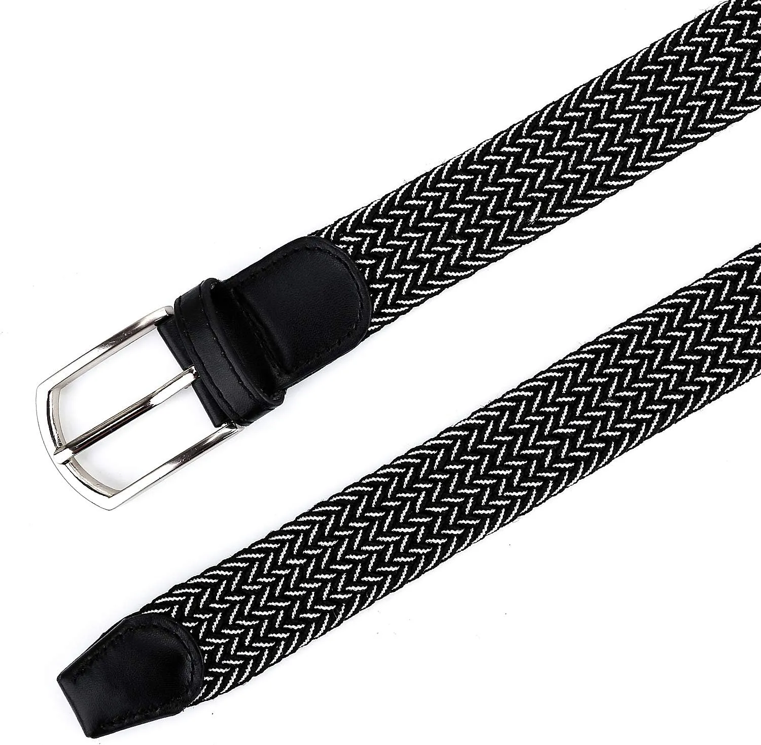 Braided Canvas Woven Elastic Stretch Belts for Men/Women/Junior with Multicolored