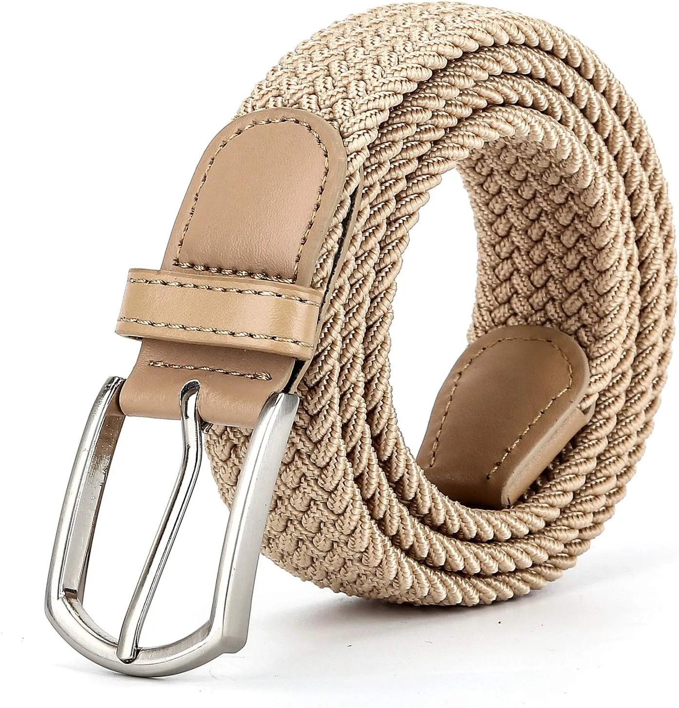 Braided Canvas Woven Elastic Stretch Belts for Men/Women/Junior with Multicolored