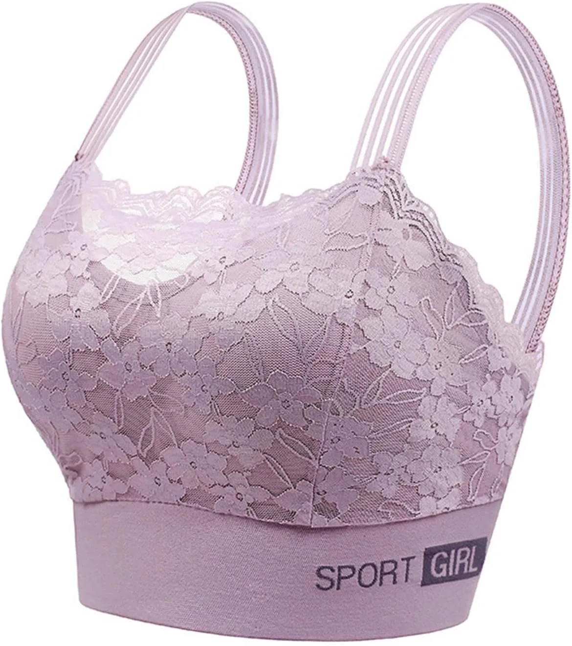 Camisoles for Women Sexy Lace Spaghetti Strap Full Coverage Stretch Non-Padded Wireless Bras Slim Fit Cami Tank Top