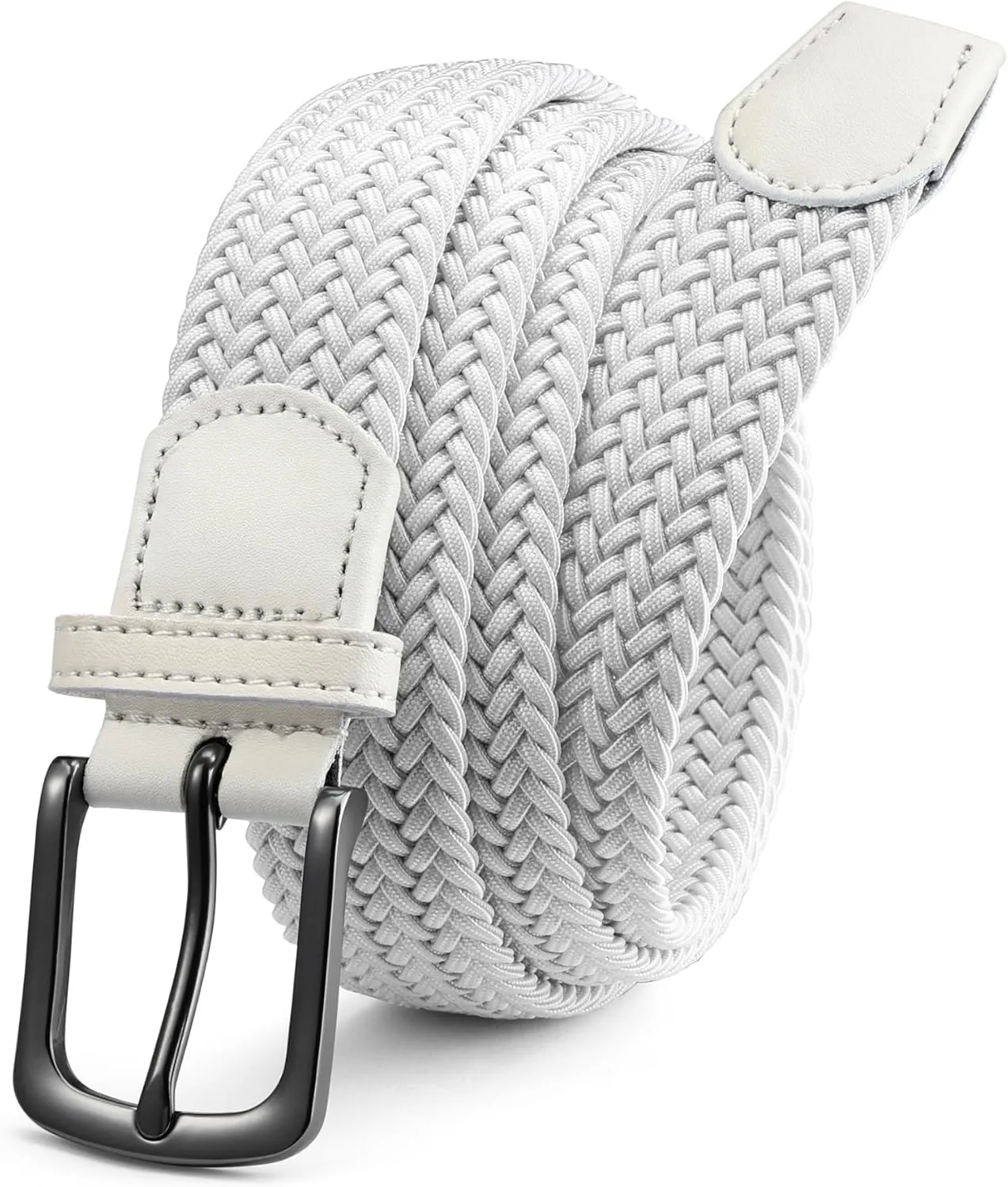 CHAOREN Stretch Belts for Men - Braided Elastic Golf Belt for Men 1 3/8"- Gift for Casual Jeans Shorts
