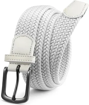 CHAOREN Stretch Belts for Men - Braided Elastic Golf Belt for Men 1 3/8"- Gift for Casual Jeans Shorts