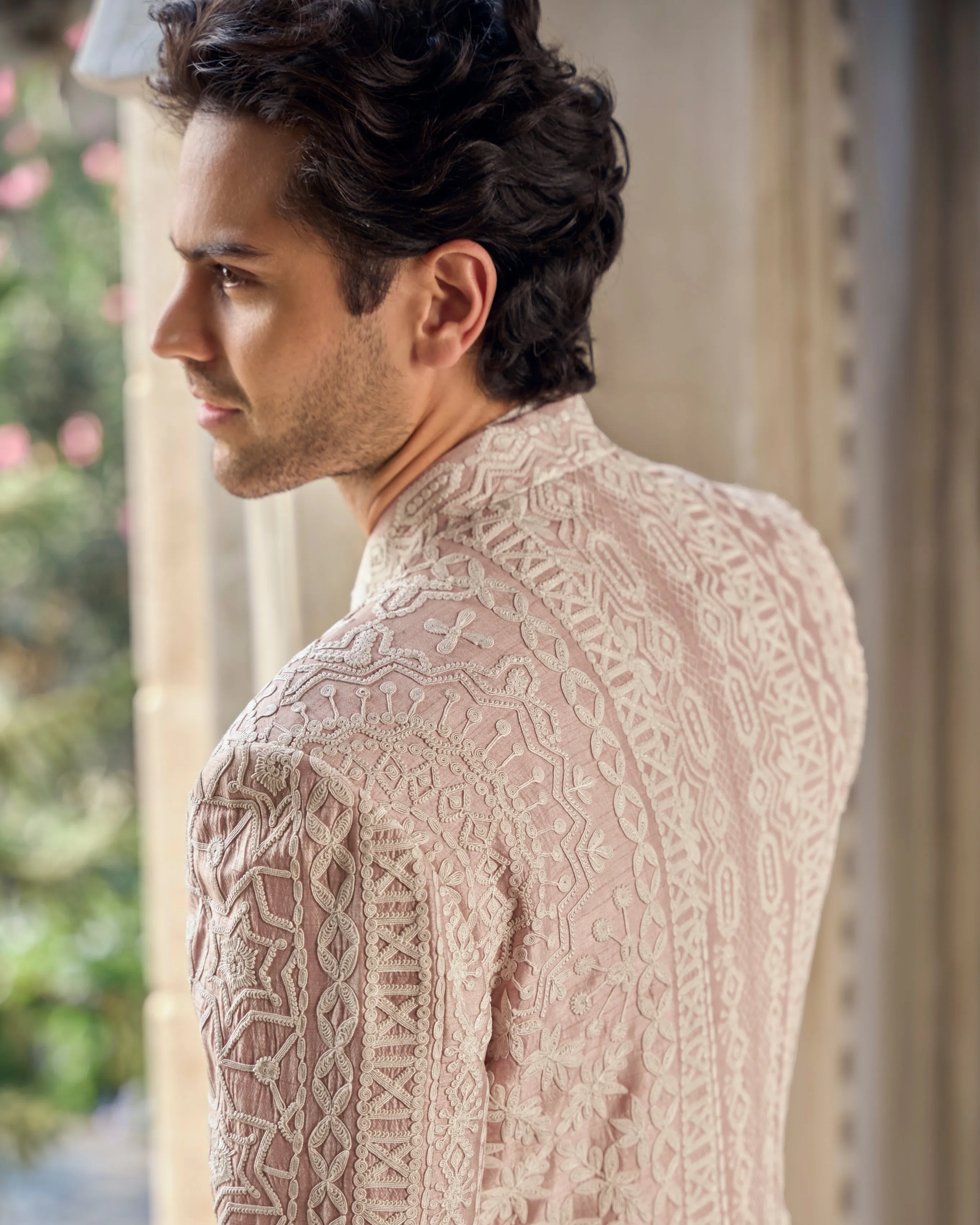 Chapelle Dusty Rose Open Jacket Set