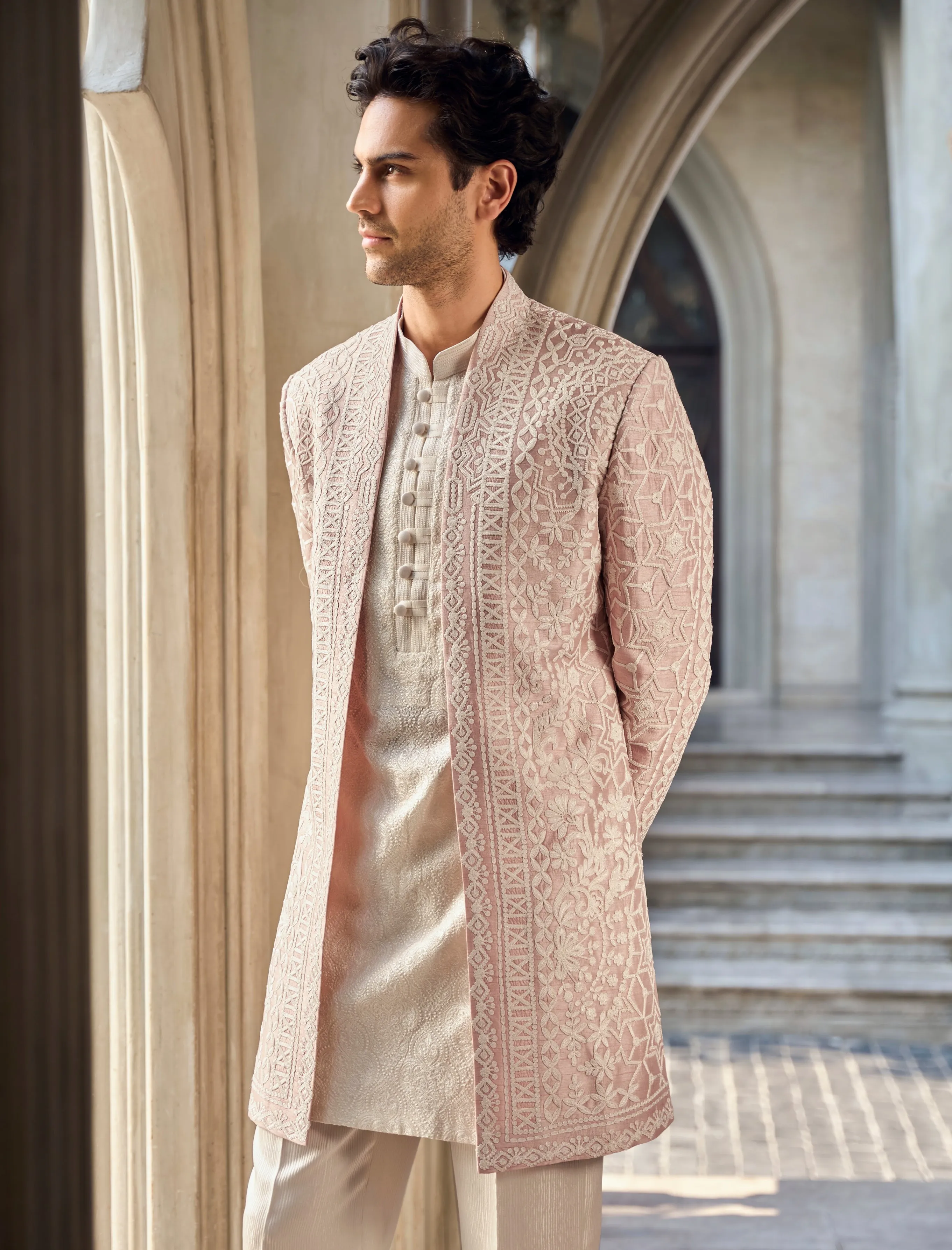 Chapelle Dusty Rose Open Jacket Set