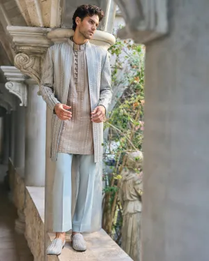 Chapelle Sage Green Open Jacket Set