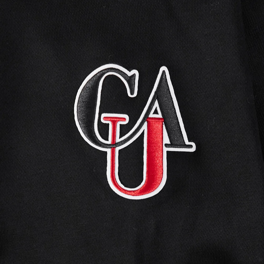 CLARK ATLANTA UNIVERSITY CLASSIC RIB FLEECE CREWNECK (BLACK/RED/BLACK)