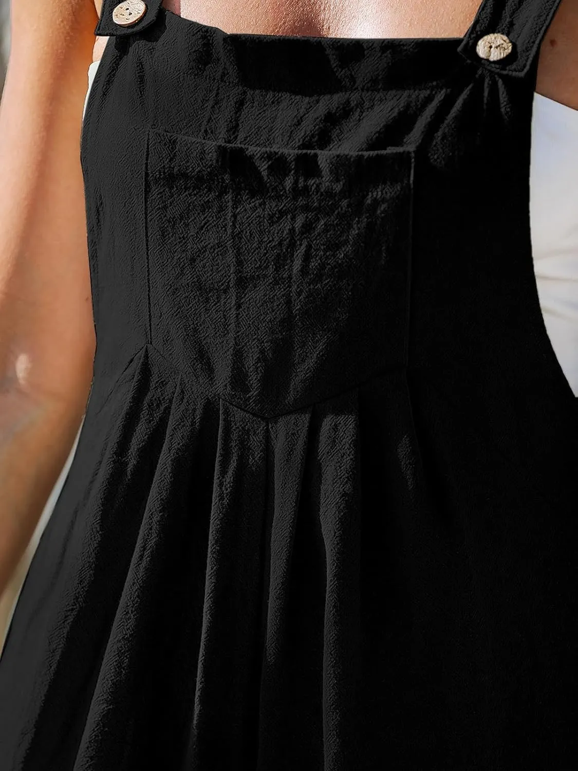 CUPSHE Women's Jumpsuits Straight Leg Jumpsuit Sleeveless Front Pocket Outfit Casual Dressy