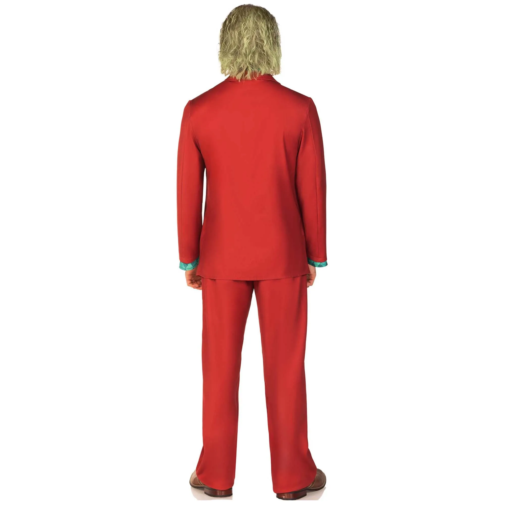 Deviant Clown Costume for Adults, Red Jacket and Pants