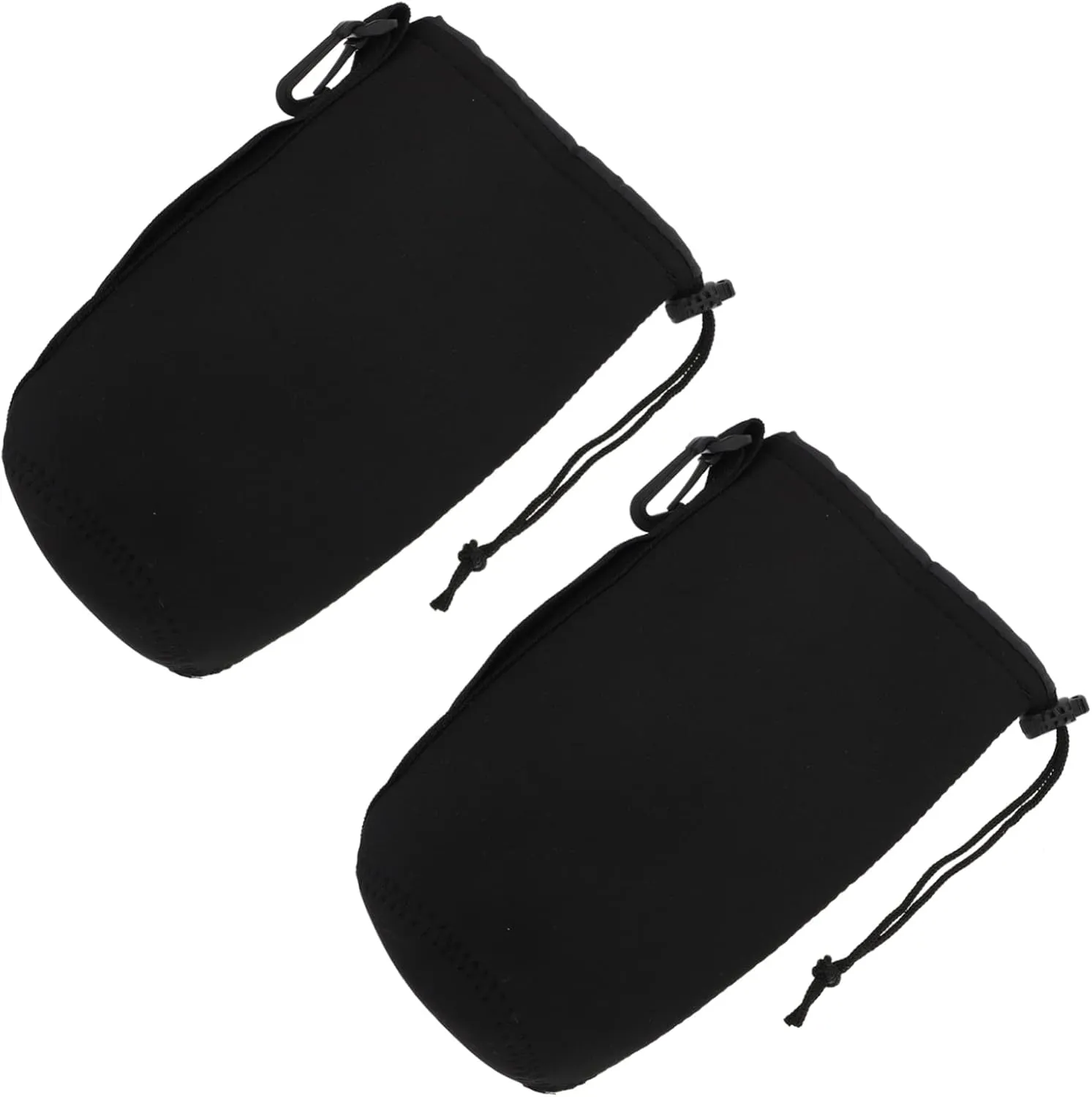 DOITOOL Camera Lens Case Bag 2pcs Lens Pouch for Dslr Carabiner Water Resistant Scratch Proof Neoprene Accessory