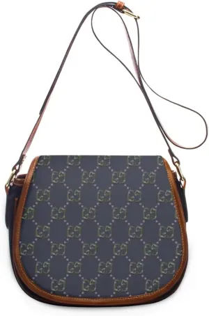 Durable Saddle Bag for Women  900D Nylon with Magnetic Buckle, Lightweight UV Print Crossbody for Travel, Shopping & Hiking