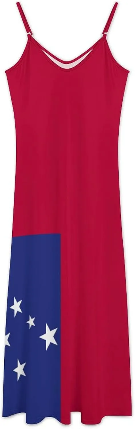 Flag of Bashkortostan Women Summer Camisole Long Skirt, Beach Skirt, Suspender Dress, Fishtail Skirt