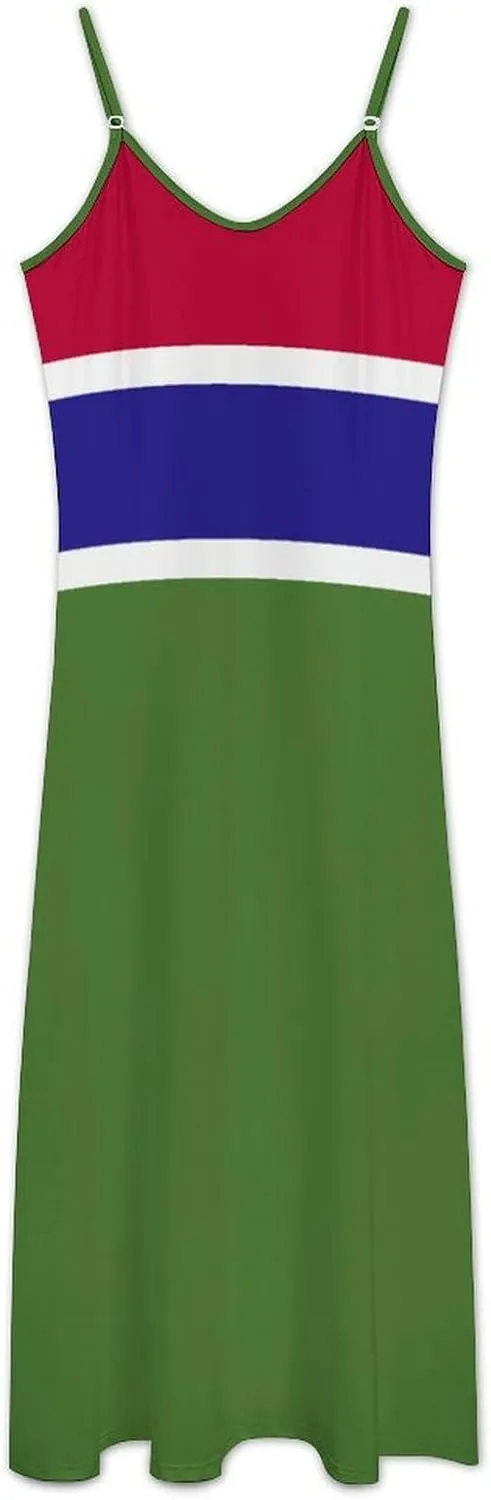 Flag of Estonia Women Summer Camisole Long Skirt, Beach Skirt, Suspender Dress, Fishtail Skirt
