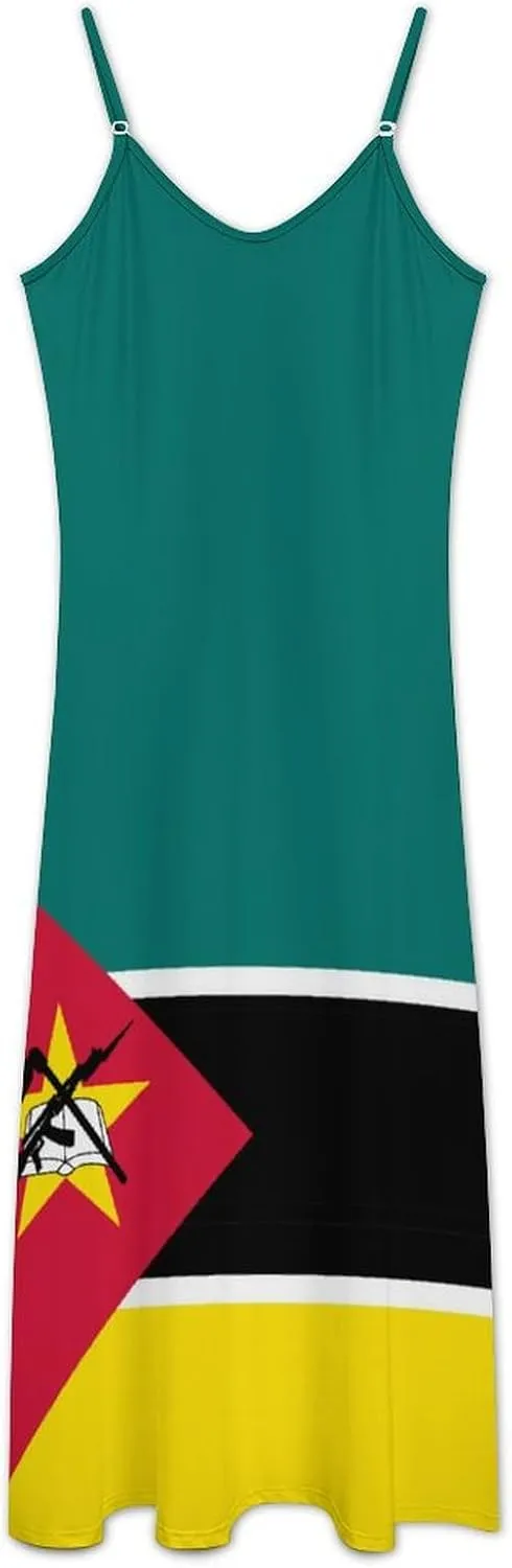 Flag of Estonia Women Summer Camisole Long Skirt, Beach Skirt, Suspender Dress, Fishtail Skirt