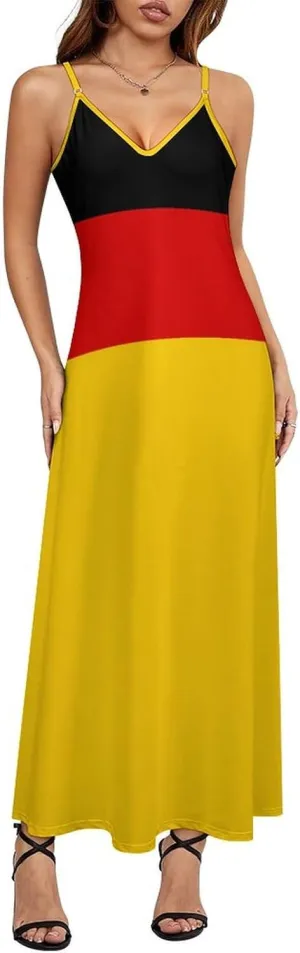 Flag of Estonia Women Summer Camisole Long Skirt, Beach Skirt, Suspender Dress, Fishtail Skirt