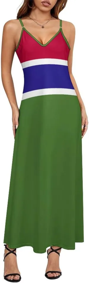 Flag of Estonia Women Summer Camisole Long Skirt, Beach Skirt, Suspender Dress, Fishtail Skirt