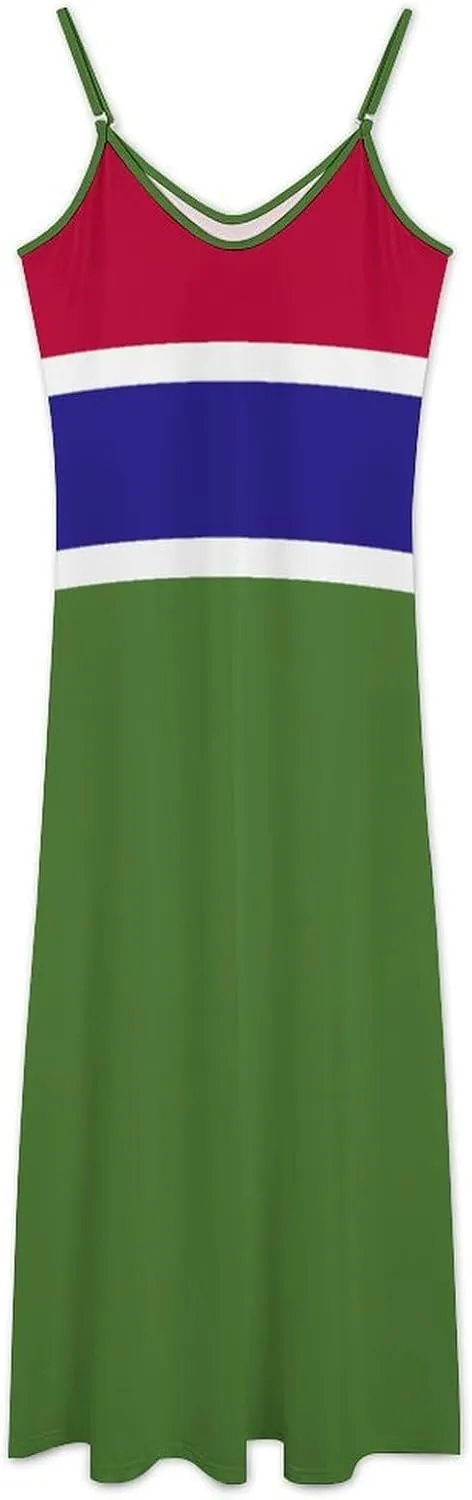 Flag of Estonia Women Summer Camisole Long Skirt, Beach Skirt, Suspender Dress, Fishtail Skirt