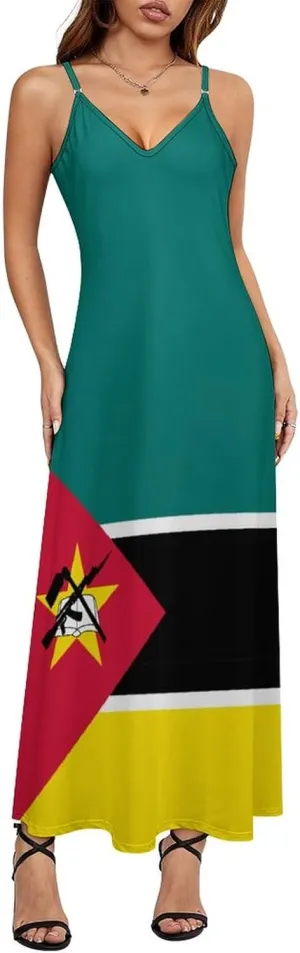 Flag of Estonia Women Summer Camisole Long Skirt, Beach Skirt, Suspender Dress, Fishtail Skirt