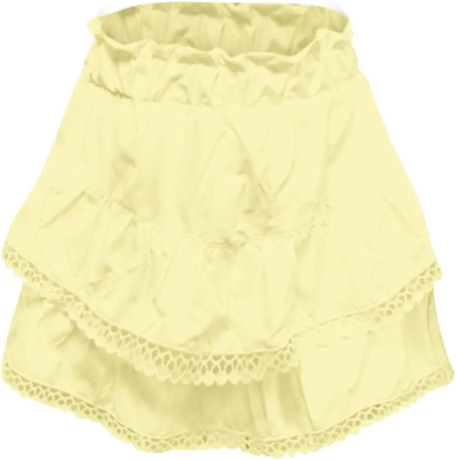 Flowy Summer Skirts for Women High Waisted Boho Tiered Mini Ruffle Skirt Cute Golf Tennis Skorts Y2K Crochet Shorts