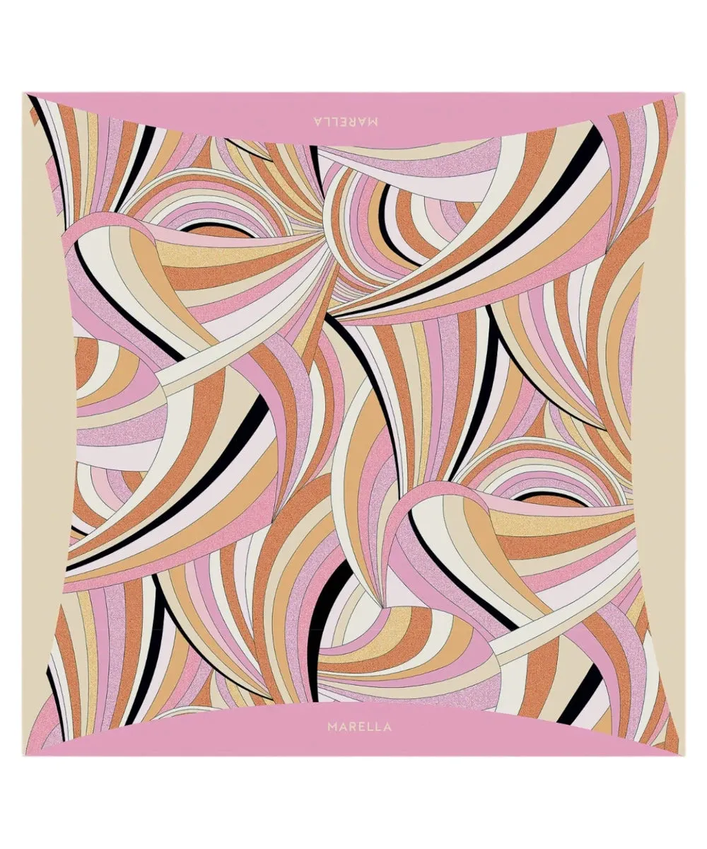 Foulard Ali in Viscosa con Stampa Fantasia e Orlo Rifinito