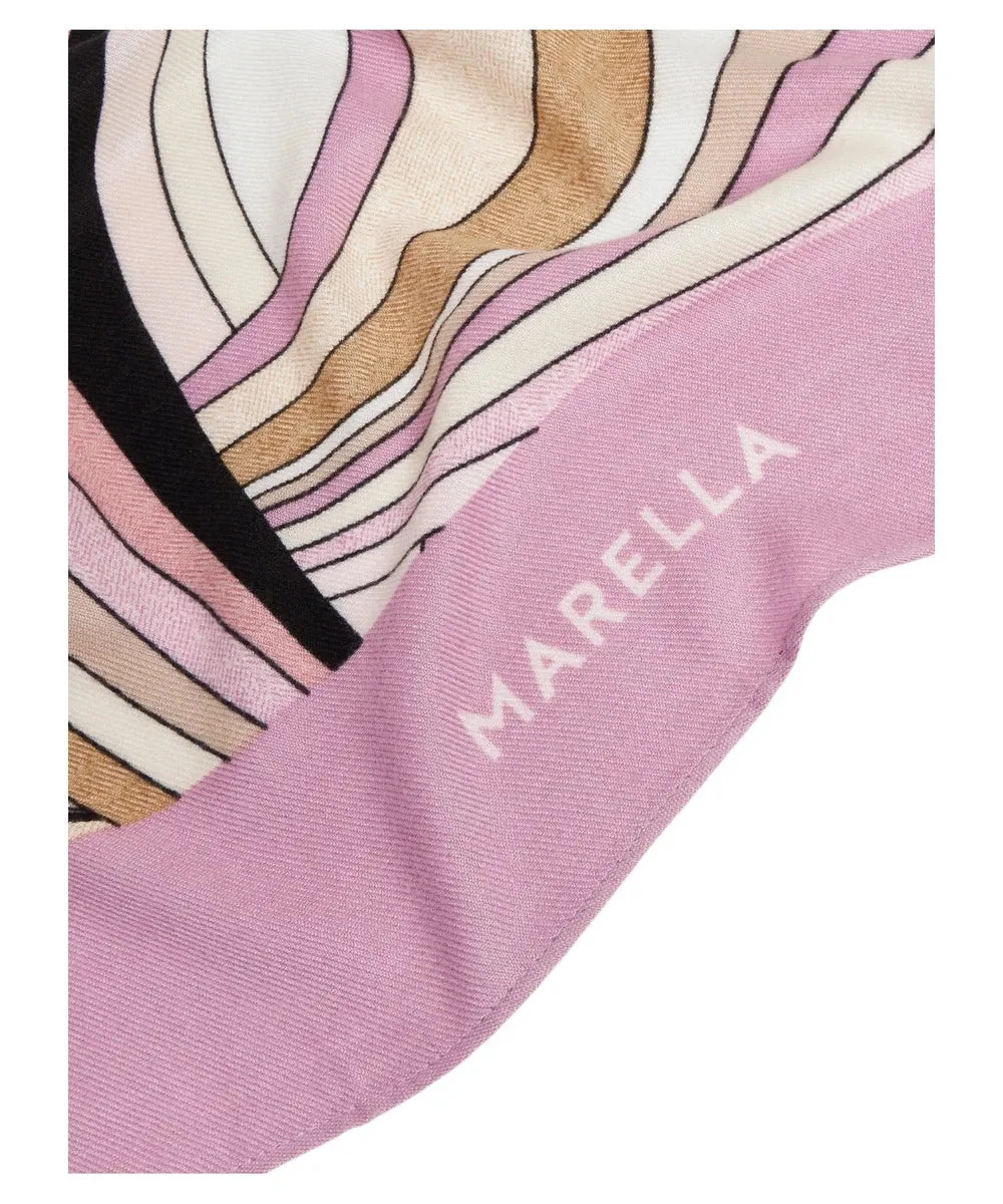 Foulard Ali in Viscosa con Stampa Fantasia e Orlo Rifinito