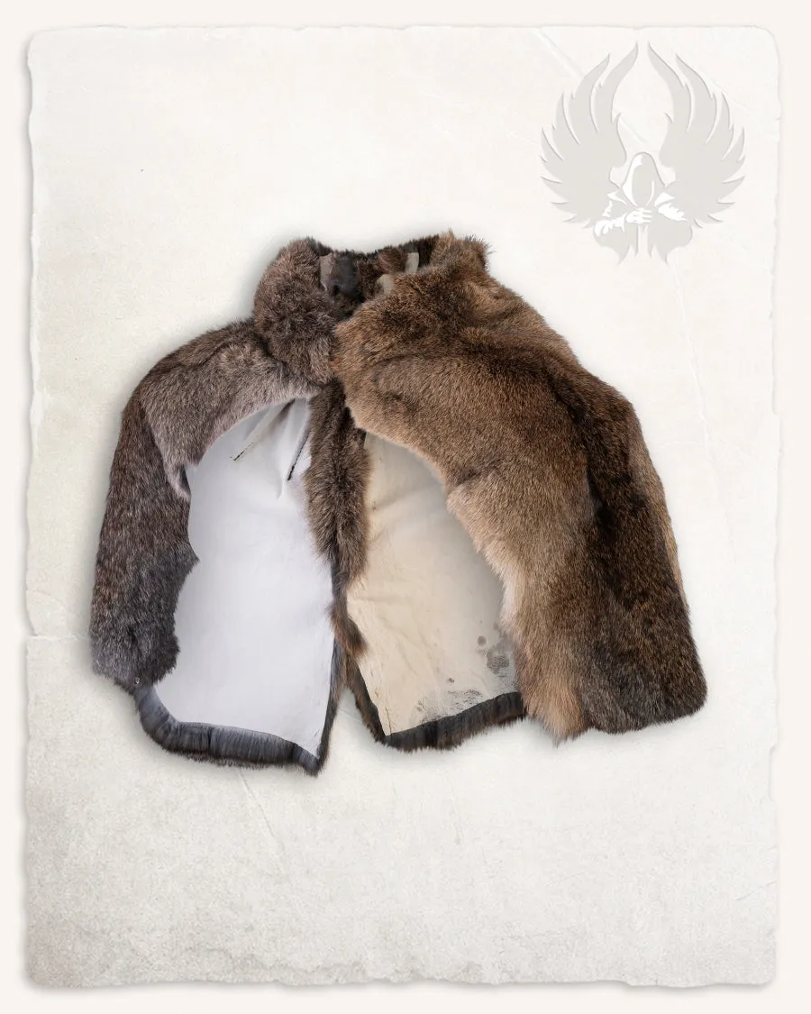 Fur stole Flemish Giant Steel Grey