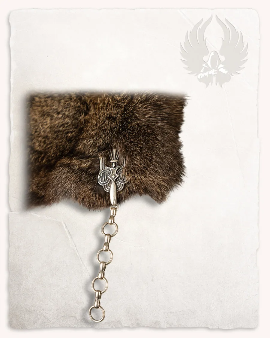 Fur stole Flemish Giant Steel Grey