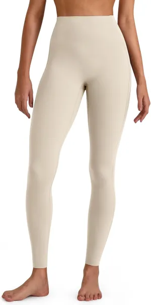 G4Free BareFeel Yoga Pants for Women Seamless Waistband Yoga Leggings Workout Biker Leggings with Pockets 25" 27" 29"