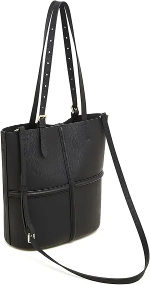Genuine Leather Tote Bag for Women - Vintage-Inspired Shoulder Bag with Detachable Pod System