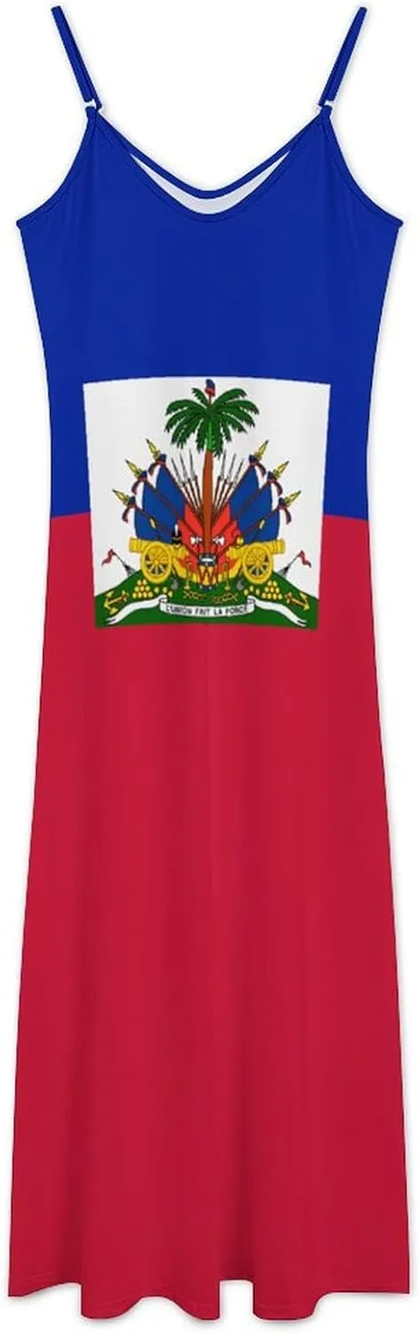 Guyana Flag Women Summer Camisole Long Skirt, Beach Skirt, Suspender Dress, Fishtail Skirt