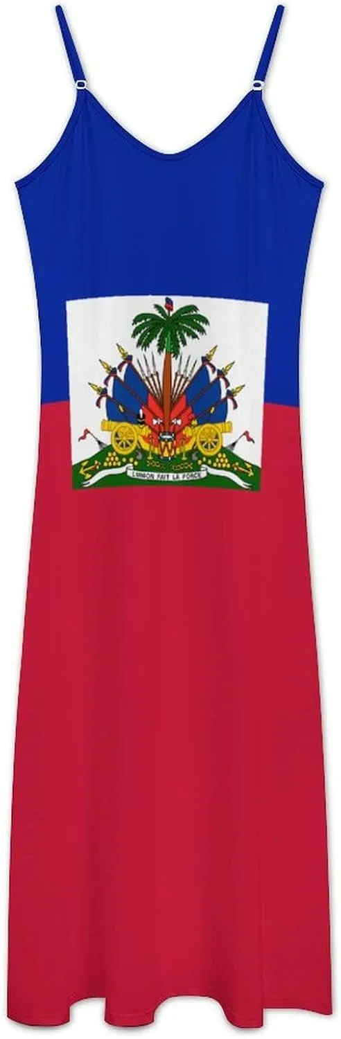Guyana Flag Women Summer Camisole Long Skirt, Beach Skirt, Suspender Dress, Fishtail Skirt