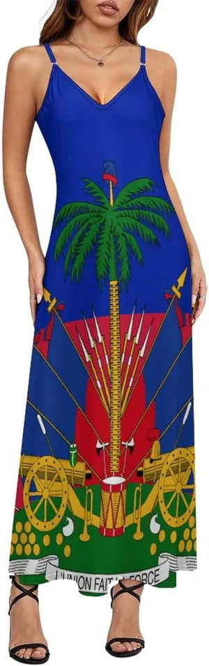Guyana Flag Women Summer Camisole Long Skirt, Beach Skirt, Suspender Dress, Fishtail Skirt