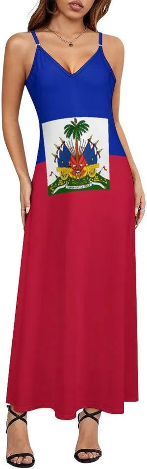 Guyana Flag Women Summer Camisole Long Skirt, Beach Skirt, Suspender Dress, Fishtail Skirt