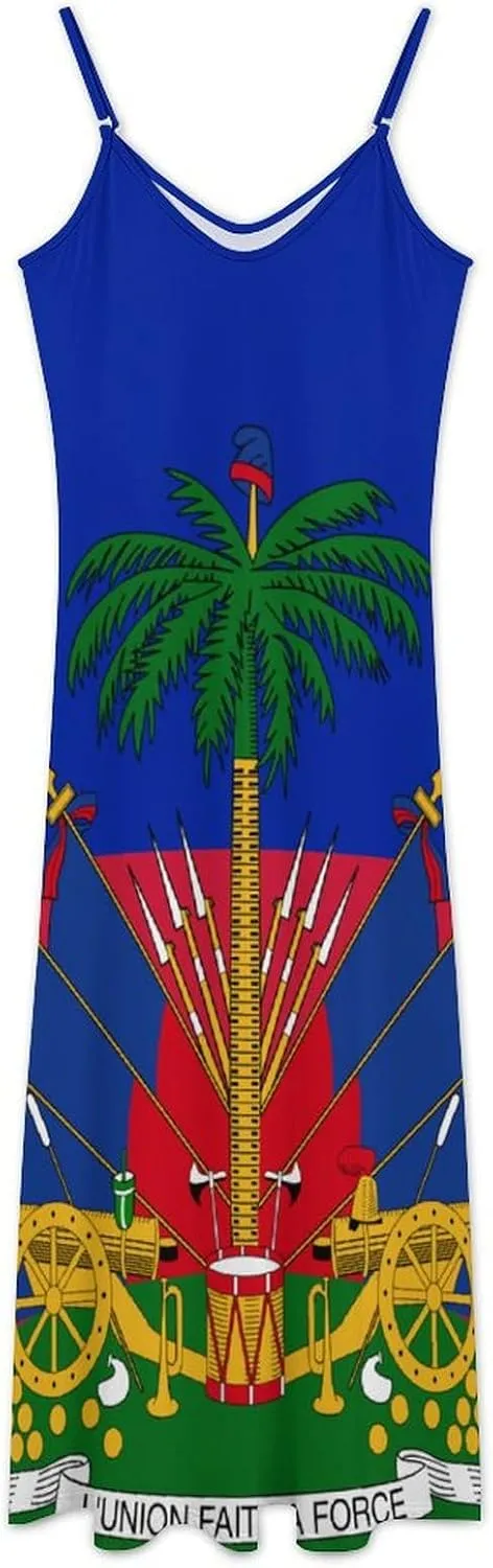Guyana Flag Women Summer Camisole Long Skirt, Beach Skirt, Suspender Dress, Fishtail Skirt