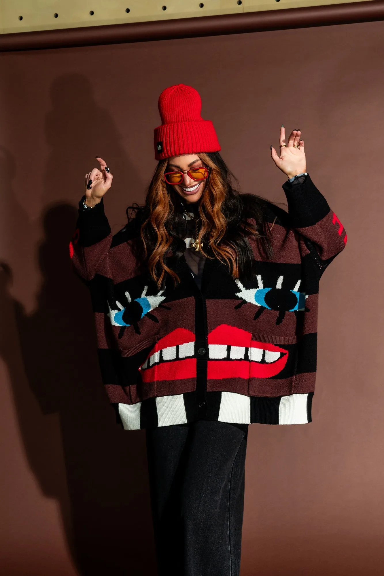 Here's To The Weirdos Oversized Cardigan
